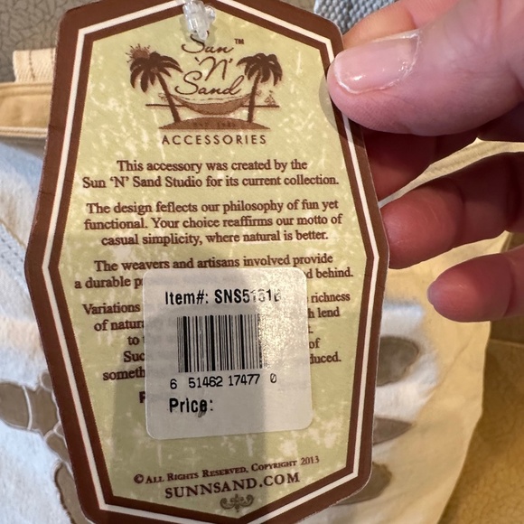 Sun “N” Sand Canvas Large Beach Tote NWT - Picture 12 of 13